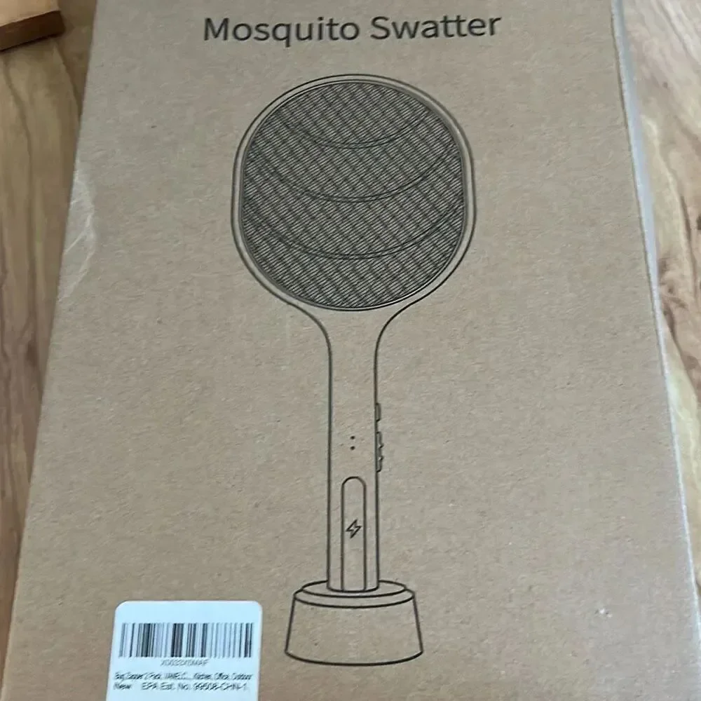 Mosquito Racket USB Rechargeable Fly Zapper Swatter Lamp